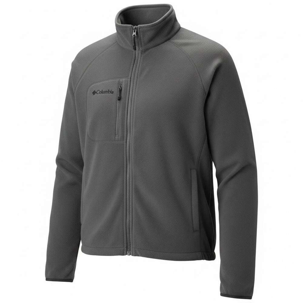 Columbia Fast Trek II Full Zip Fleece Jacket Charcoal Grey Mens XL XM6223